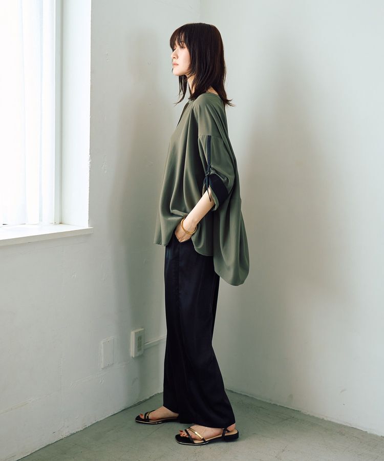 YECCA VECCA「ヴィンテージサテンストレートパンツ」|その他|