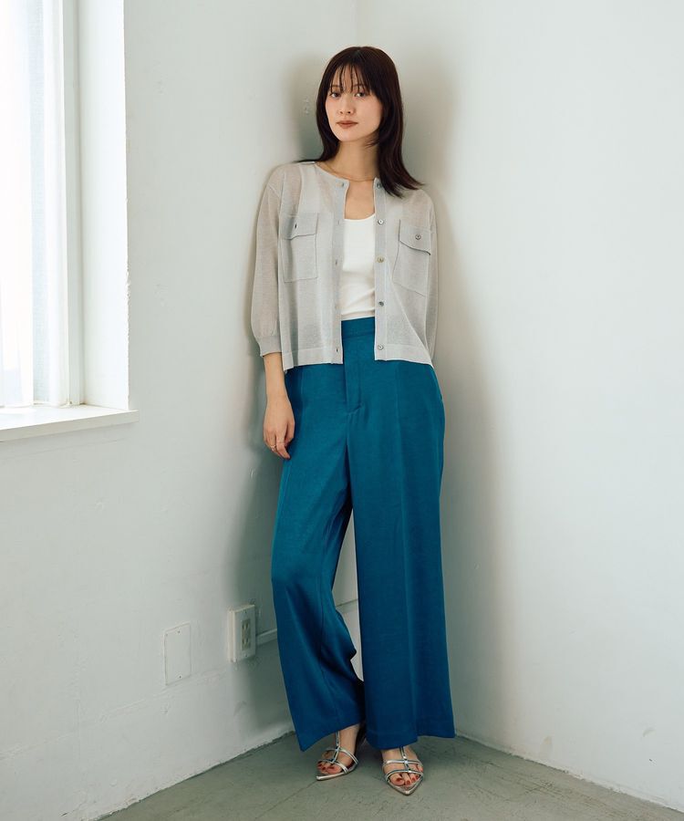 YECCA VECCA「ヴィンテージサテンストレートパンツ」|その他|