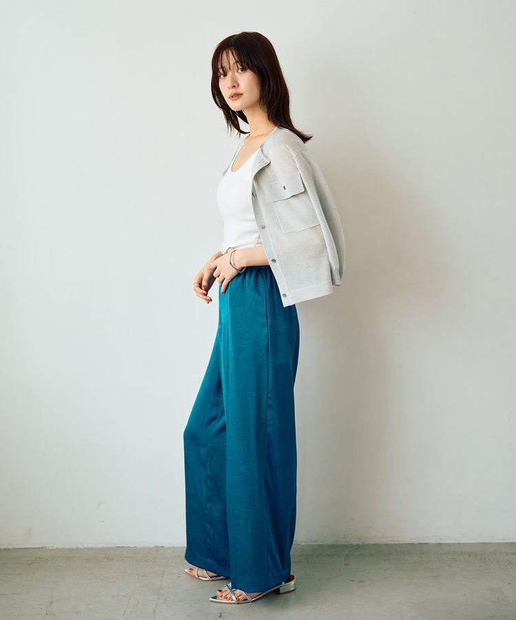 YECCA VECCA「ヴィンテージサテンストレートパンツ」|その他|