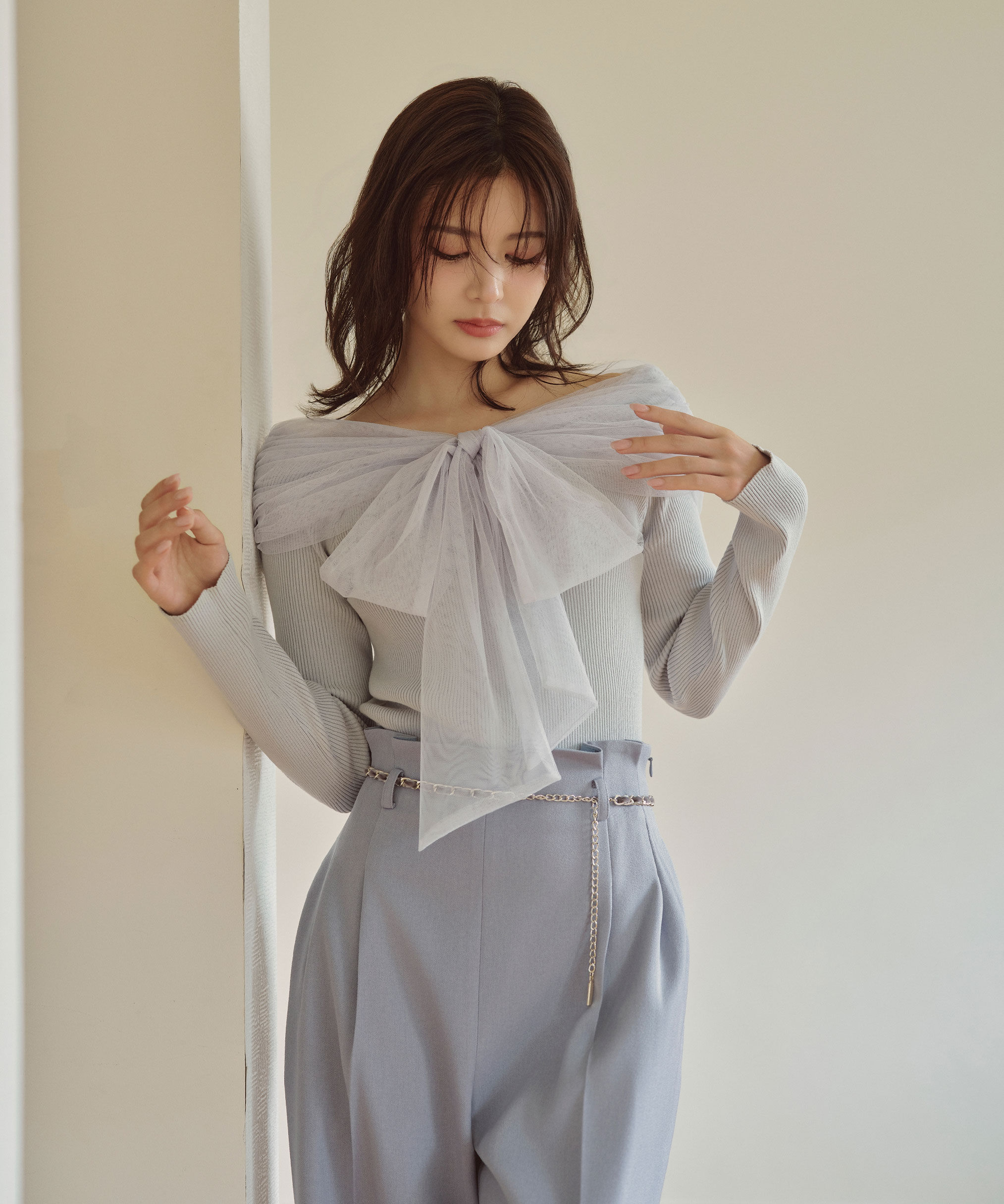  「チェーンベルトパンツ」|その他|ブルー