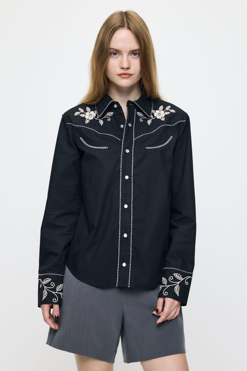 MOUSSY「WESTERN シャツ」|シャツ・ブラウス|BLK