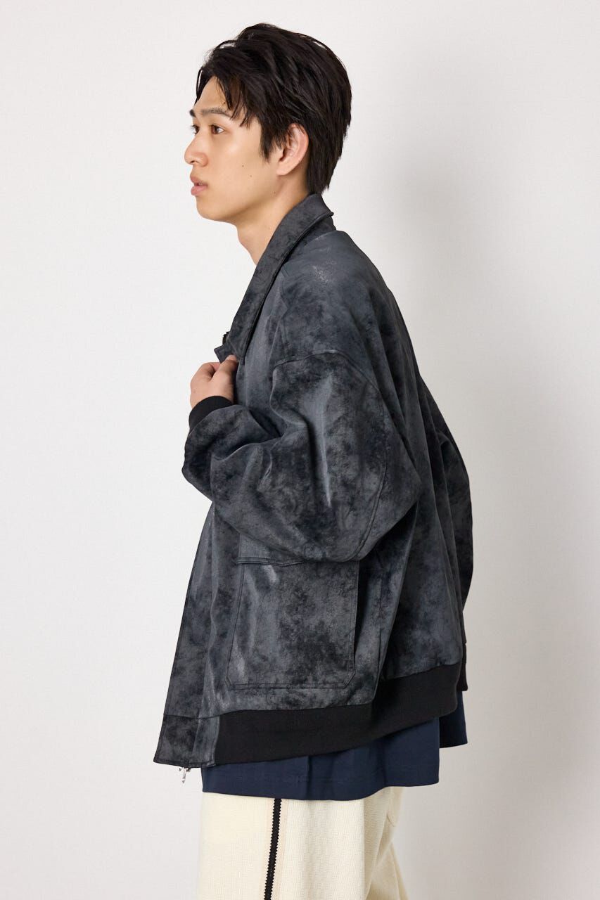 RODEO CROWNS「Unevenフェイクレザーブルゾン」|ブルゾン・スタジャン|