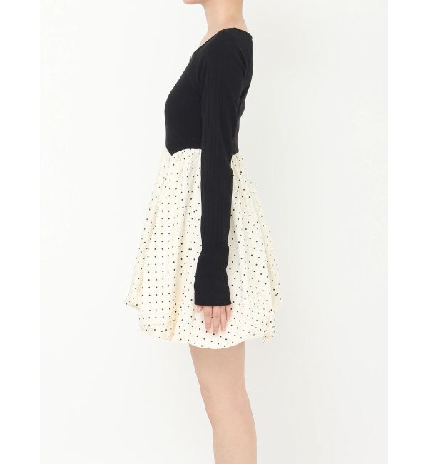 CALNAMUR「ドッキングバルーンミニワンピース」|ワンピース|