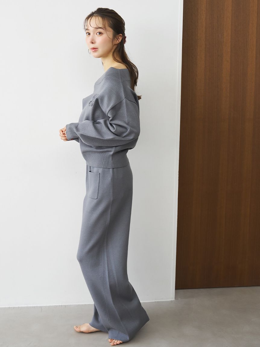 SNIDEL HOME「ニットロングパンツ」|ルームウェア|