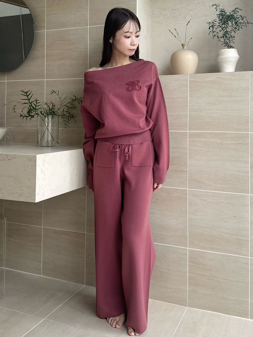 SNIDEL HOME「ニットロングパンツ」|ルームウェア|