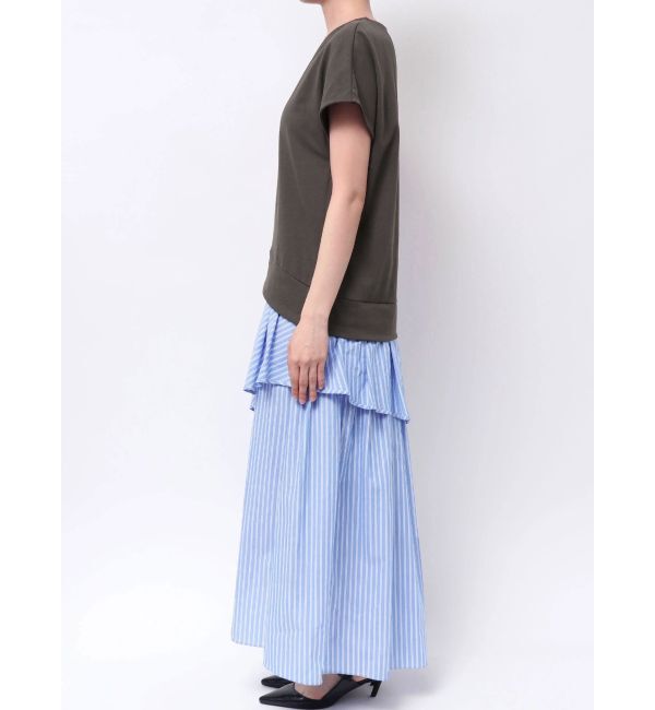 ELENDEEK「STRIPE COMBINATION OP」|ワンピース|