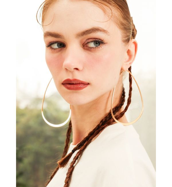 EVRIS「BIG WIDE HOOP ピアス」|ピアス|