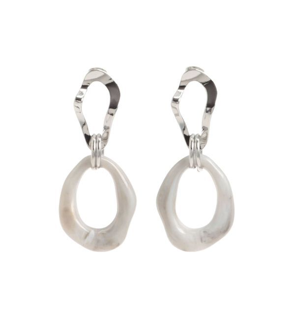 EVRIS「COLOR SHELL ピアス」|ピアス|グレー