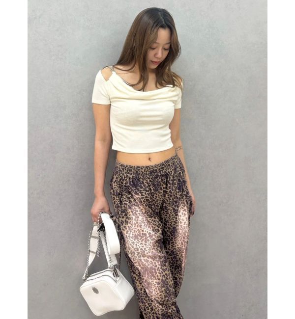 EVRIS「チェーンドレープリブフレンチトップス」|Tシャツ・カットソー|