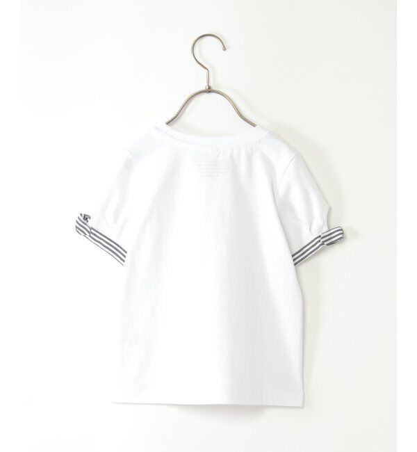 ikka kids「袖ストライプリボンT（120~160cm）」|Tシャツ・カットソー|