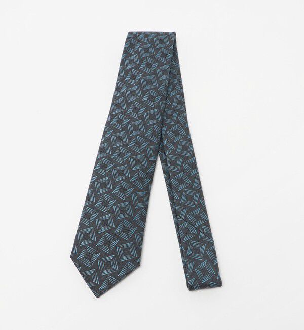 UNITED ARROWS「スクエア ジャガード ネクタイ」|ネクタイ・蝶ネクタイ|DK.GRAY