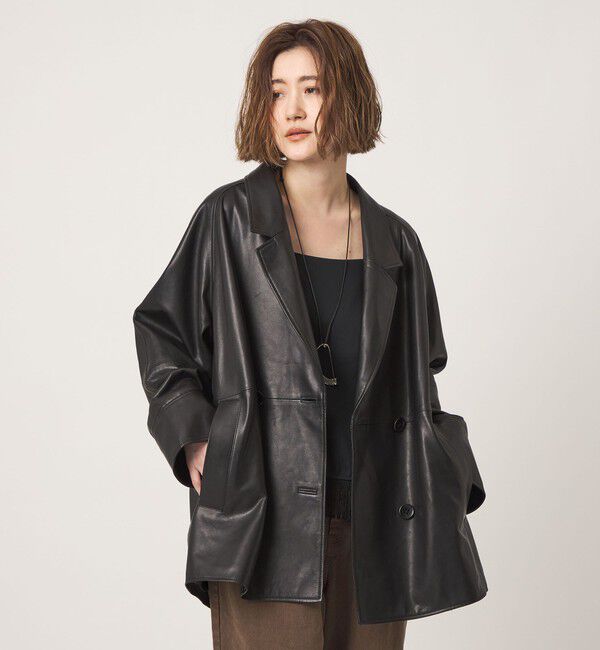 conte「＜conte＞ラムレザー ダブル ジャケットコート」|その他|