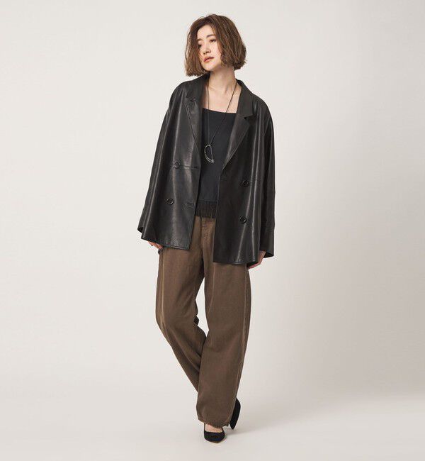 conte「＜conte＞ラムレザー ダブル ジャケットコート」|その他|