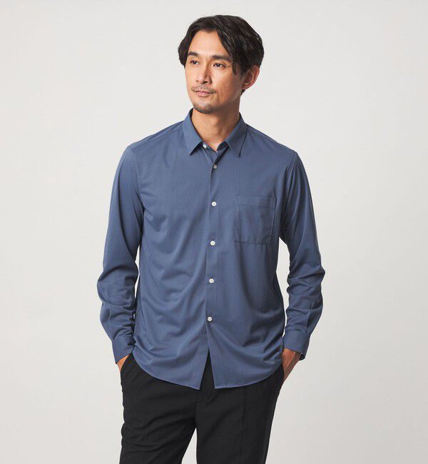 UNITED ARROWS green label relaxing「【WEB限定】JUST fit トリコット ドレープ シャツ」|シャツ・ブラウス|