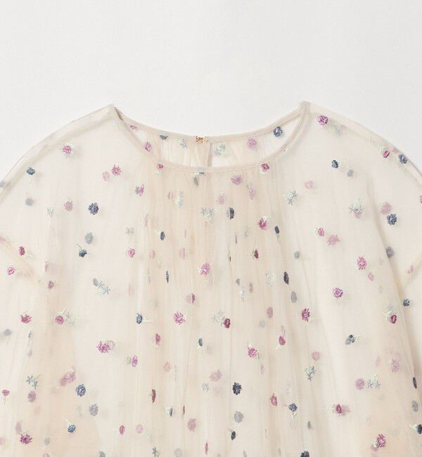 UNITED ARROWS green label relaxing「【WEB限定】＜at ease＞チュール シシュウ プルオーバー」|Tシャツ・カットソー|
