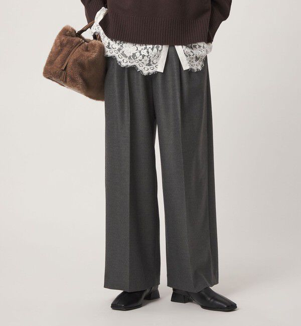 UNITED ARROWS green label relaxing「［size SHORT/TALLあり］キモウ ニーハイワイドパンツ」|その他|MD.GRAY
