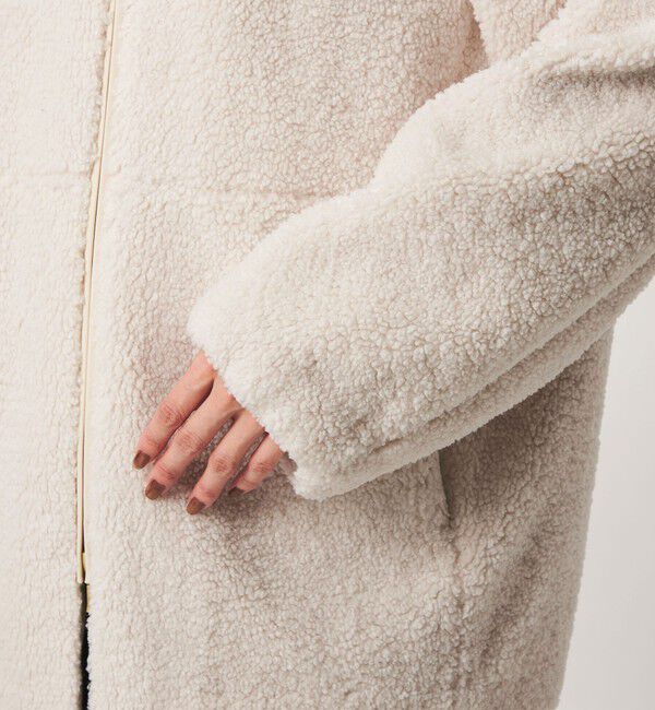 UNITED ARROWS green label relaxing「［size SHORTあり］ボア ノーカラー ブルゾン」|ブルゾン・スタジャン|