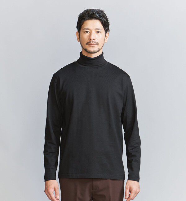 BEAUTY&YOUTH UNITED ARROWS「【WEB限定 WARDROBE SMART】 クリア ガスコットン タートルネック カットソー【抗菌・防臭】」|Tシャツ・カットソー|
