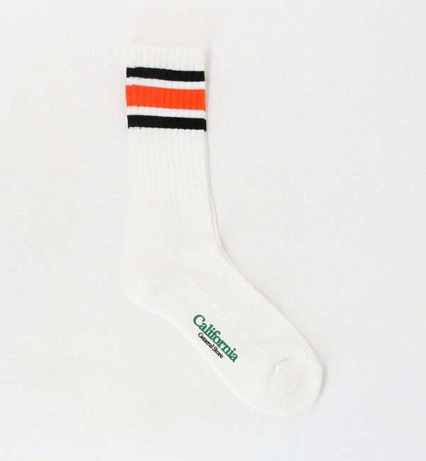 California General Store「＜CGS.＞リブ ラインソックス」|ソックス|ORANGE