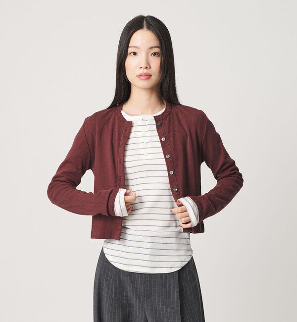 BEAUTY&YOUTH UNITED ARROWS「コットン パターンメッシュ カーディガン ウォッシャブル」|カーディガン|