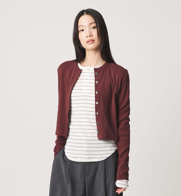BEAUTY&YOUTH UNITED ARROWS「コットン パターンメッシュ カーディガン ウォッシャブル」|カーディガン|