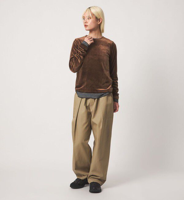 BEAUTY&YOUTH UNITED ARROWS「ベロア ロングスリーブTシャツ ウォッシャブル」|Tシャツ・カットソー|