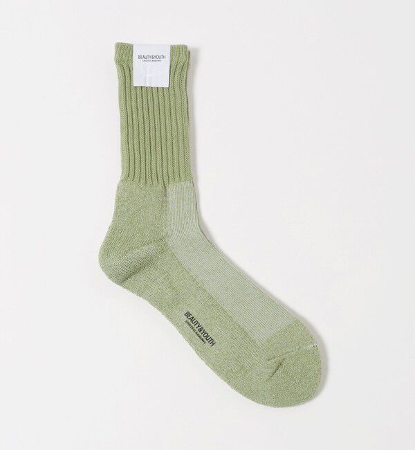 BEAUTY&YOUTH UNITED ARROWS「ルーズ パイル クルー ソックス」|ソックス|LIME