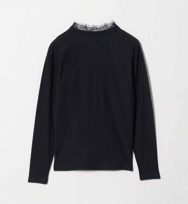 ATTISESSION「＜ATTISESSION＞レーストリム Vネック ロングスリーブ カットソー」|Tシャツ・カットソー|
