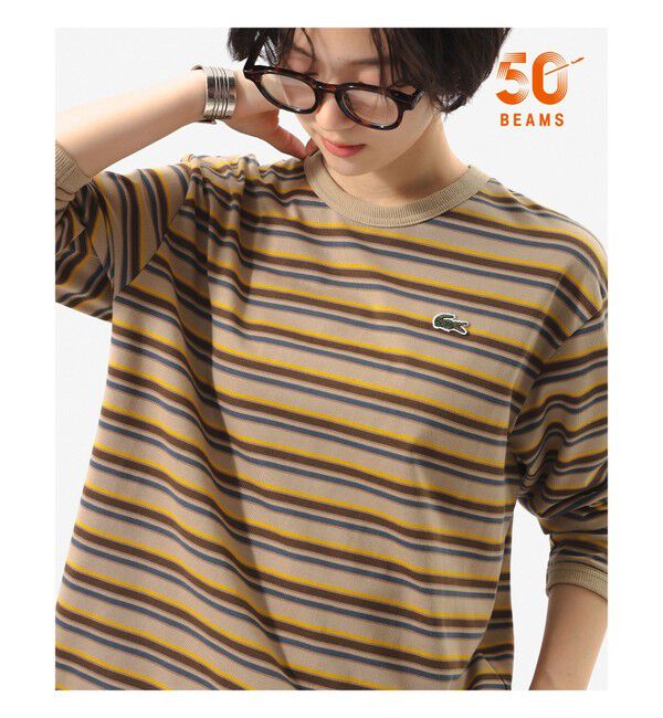BEAMSBOY「【別注】LACOSTE for BEAMS BOY / マルチ ボーダー Tシャツ」|Tシャツ・カットソー|02S
