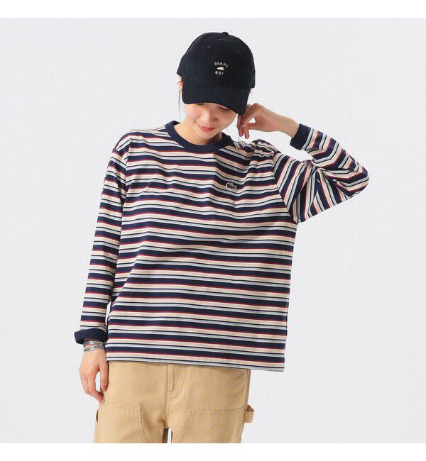 BEAMSBOY「【別注】LACOSTE for BEAMS BOY / マルチ ボーダー Tシャツ」|Tシャツ・カットソー|