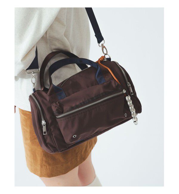 BEAMS SELECTION for WOMEN「【別注】CONTROL FREAK / ミリタリー チャーム ボストン バッグ」|ボストンバッグ|BROWN