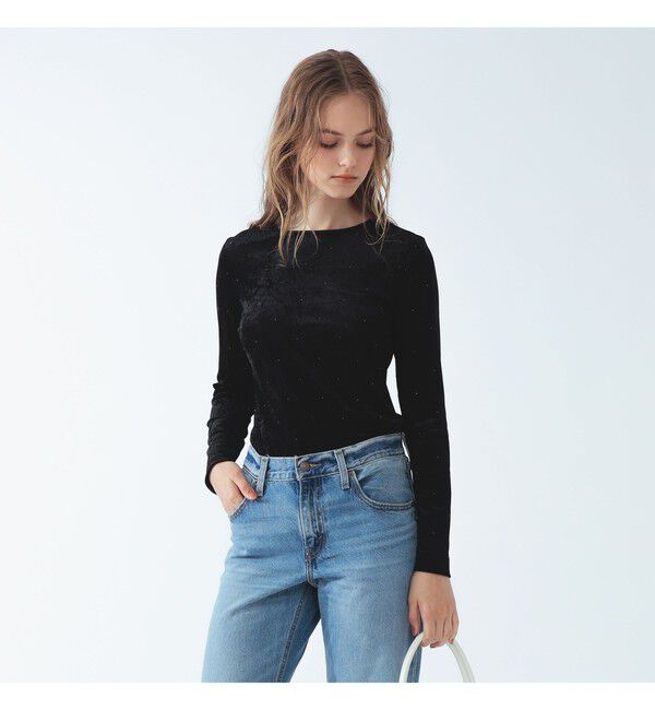 Ray BEAMS 「ホット フィックス フロッキー クルーネック」|Tシャツ・カットソー|