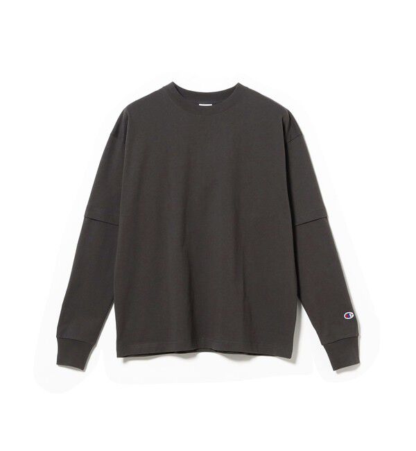 BEAMS「【別注】Champion / フェイク レイヤード ロングスリーブ Tシャツ」|Tシャツ・カットソー|