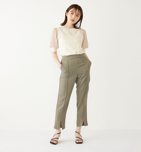 SHIPS Colors 「SHIPS Colors:〈手洗い可能〉ピンタック フロントスリット パンツ」|その他|