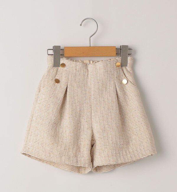 SHIPS KIDS「SHIPS KIDS:100～130cm / ツイード タック ショート パンツ」|その他|ナチュラル