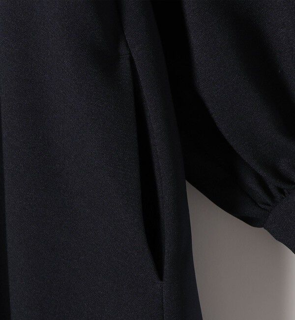 SHIPS any「〈洗濯機可能〉ダブルクロス フリル パフ スリーブ ワンピース［NAVY BLUE］」|ワンピース|