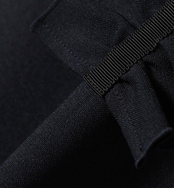SHIPS any「〈洗濯機可能〉ダブルクロス フリル パフ スリーブ ワンピース［NAVY BLUE］」|ワンピース|