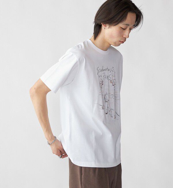 SHIPS「【City Ambient Products別注】佐伯 ゆう子: アート Tシャツ」|Tシャツ・カットソー|