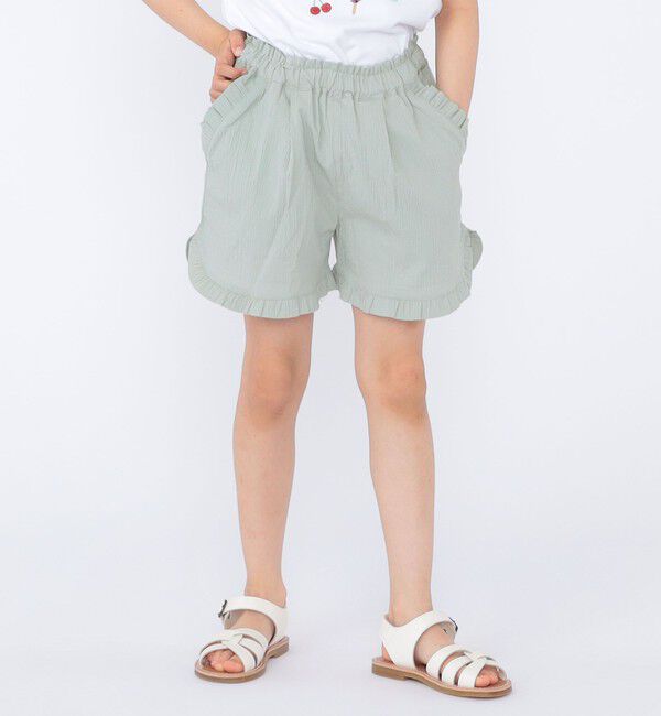 SHIPS KIDS「SHIPS KIDS:100～130cm / 〈接触冷感〉ドライタッチ フリル ショート パンツ」|その他|
