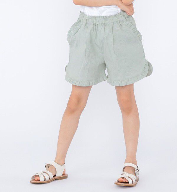SHIPS KIDS「SHIPS KIDS:100～130cm / 〈接触冷感〉ドライタッチ フリル ショート パンツ」|その他|