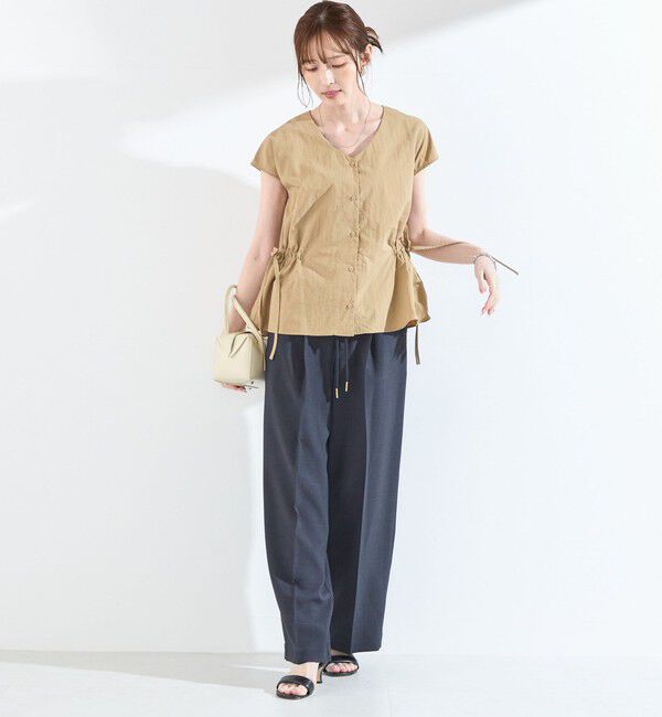 SHIPS Colors 「SHIPS Colors:〈接触冷感・UVカット・透湿〉ファンクション ギャザー ブラウス◇」|シャツ・ブラウス|
