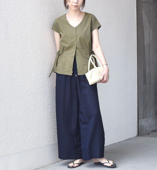 SHIPS Colors 「SHIPS Colors:〈接触冷感・UVカット・透湿〉ファンクション ギャザー ブラウス◇」|シャツ・ブラウス|