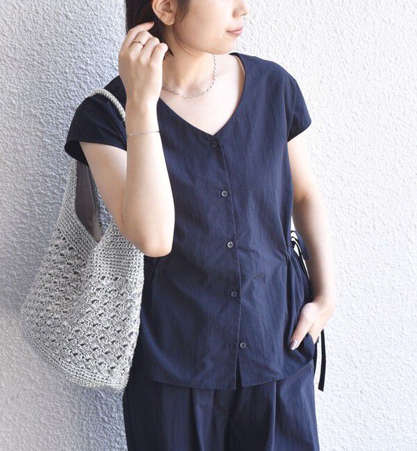 SHIPS Colors 「SHIPS Colors:〈接触冷感・UVカット・透湿〉ファンクション ギャザー ブラウス◇」|シャツ・ブラウス|