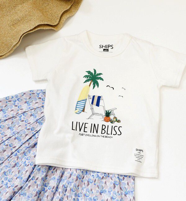 SHIPS Colors 「SHIPS Colors:80～130cm / パッチワーク 刺繍 Tシャツ」|Tシャツ・カットソー|ライトホワイト