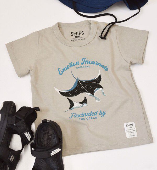 SHIPS Colors 「SHIPS Colors:80～130cm / パッチワーク 刺繍 Tシャツ」|Tシャツ・カットソー|ベージュ