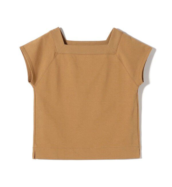 SHIPS for women「SHIPS Primary Navy Label: コットン スクエア ネック プルオーバー」|Tシャツ・カットソー|キャメル