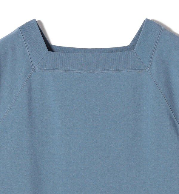 SHIPS for women「SHIPS Primary Navy Label: コットン スクエア ネック プルオーバー」|Tシャツ・カットソー|