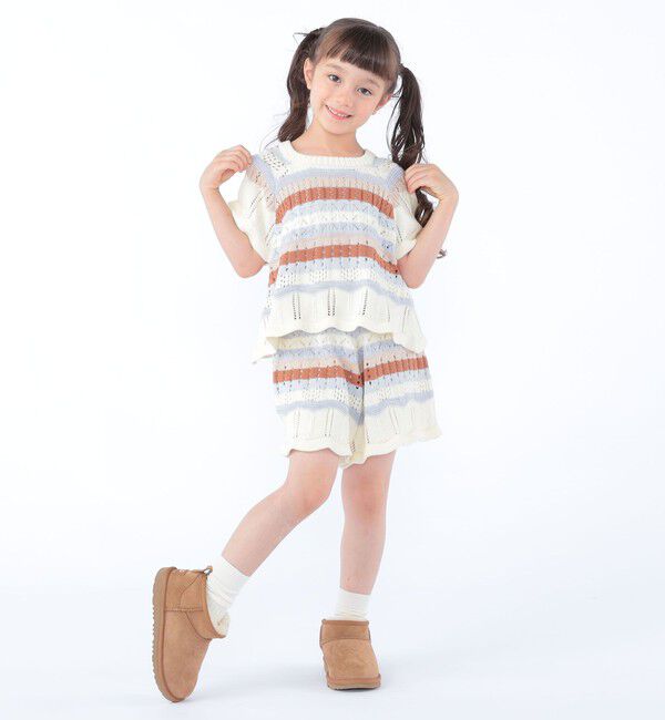 SHIPS KIDS「SHIPS KIDS:100～130cm/ニット レース ショートパンツ」|その他|