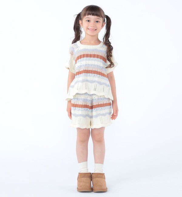SHIPS KIDS「SHIPS KIDS:100～130cm/ニット レース ショートパンツ」|その他|