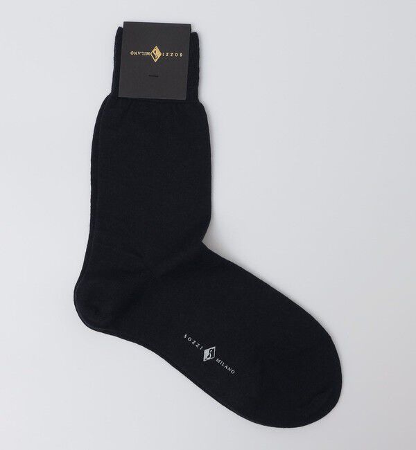 SHIPS「Sorley Socks: ウール スムース ソリッド ソックス」|ソックス|ネイビー